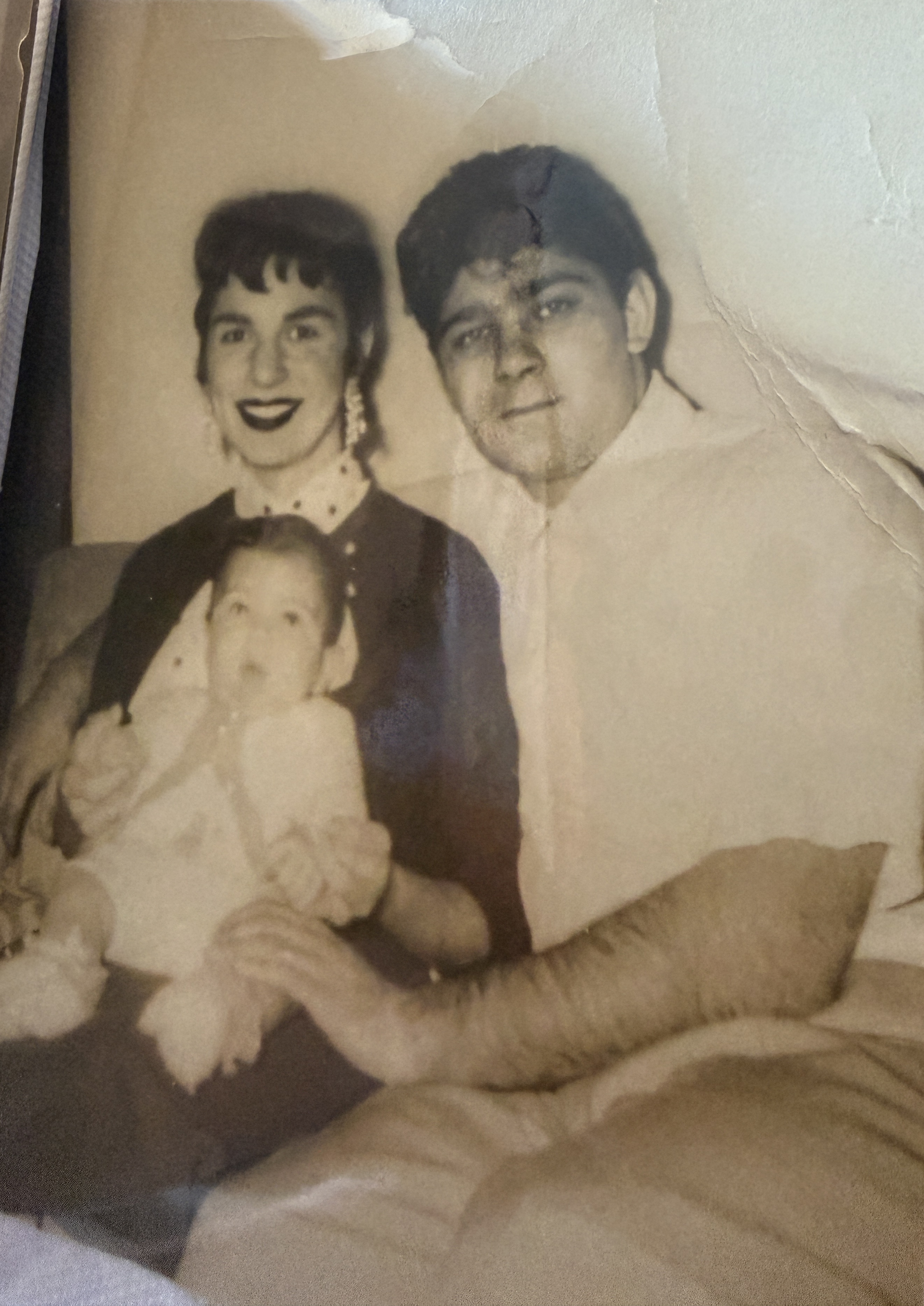 Bob and Madeleine with Marc, 1955